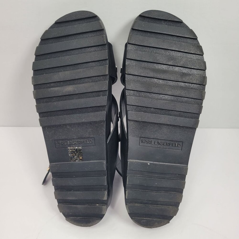 Karl Lagerfeld Paris Bexli Women's Black Sandal US Size 11M - Picture 7 of 8